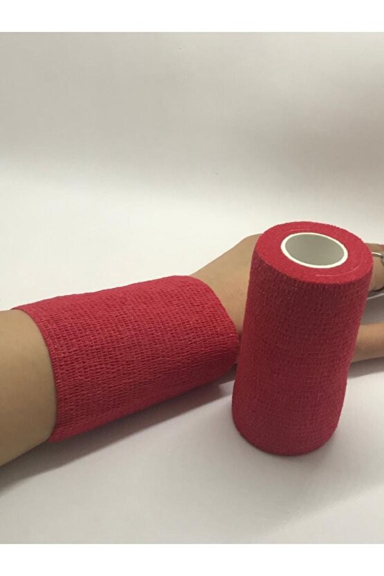 Kendinden Yapışkanlı Bandaj Kırmızı Ebat: 10cm X 4.5m 12 ADET