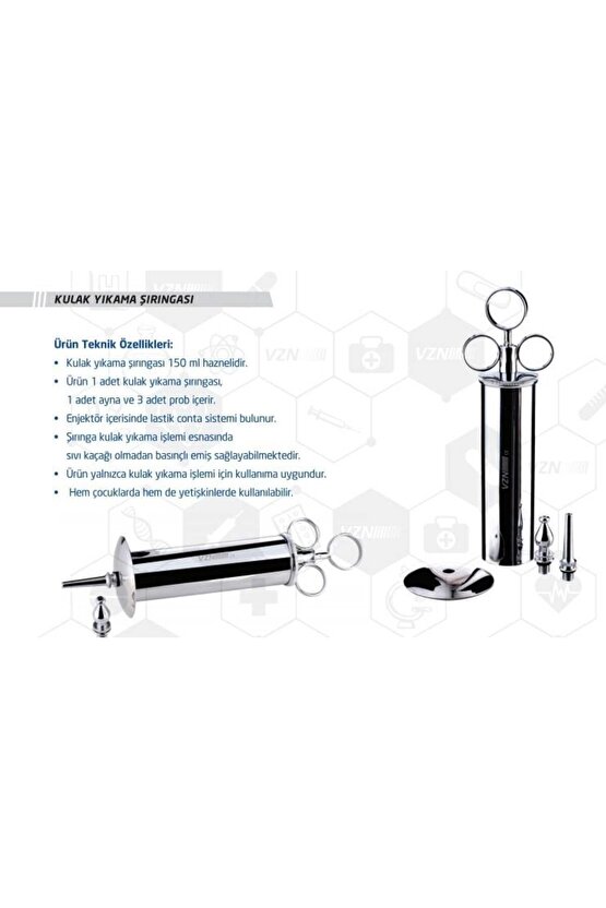 Kulak Yıkamak İçin Şırınga