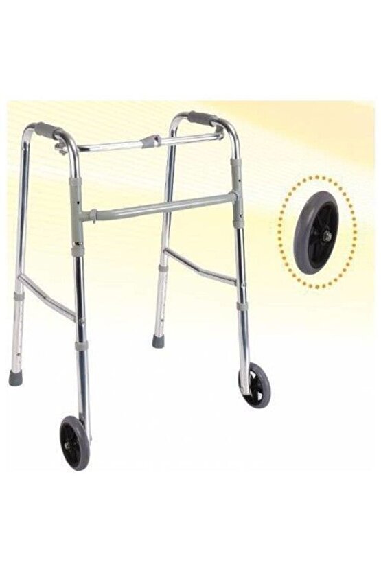 İthal Alüminyum Hareketli Tekerlekli Walker Hasta Yaşlı Yürüteci