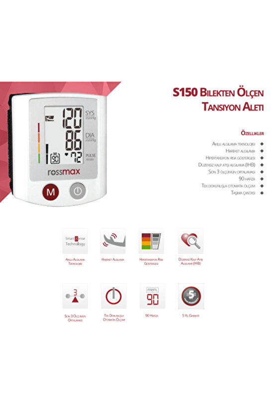 S150 Bilekten Ölçen Tansiyon Aleti