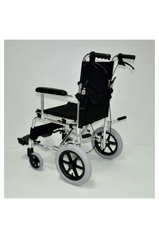 Refakatçı Ayak Destekli Tekerlekli Sandalye | Katlanabilir ve Güvenli Taşıma Çözümü