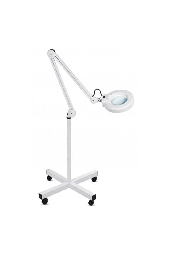 Ayaklı Tekerlekli Loop Led Işıklı Büyüteç Işıklı Lup E-292B
