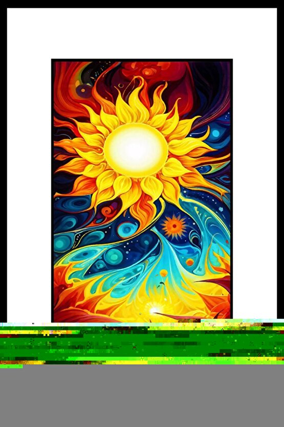 Güneş Patlaması Digital Art ( ÇERÇEVESİZ - ÇERÇEVE YOKTUR ) ( ULTRA HD ) FOLYO AFİŞ - POSTER