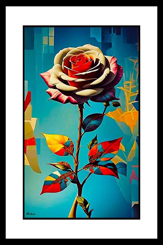 Kuruyan Gül Digital Art ( ÇERÇEVESİZ - ÇERÇEVE YOKTUR ) ( ULTRA HD ) FOLYO AFİŞ - POSTER