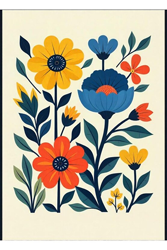 Matisse - Boho - Art Deco - Soyut - Doğa ( 3 lü Çerçevesiz ) Poster - Afiş - Tablo KR2C01281