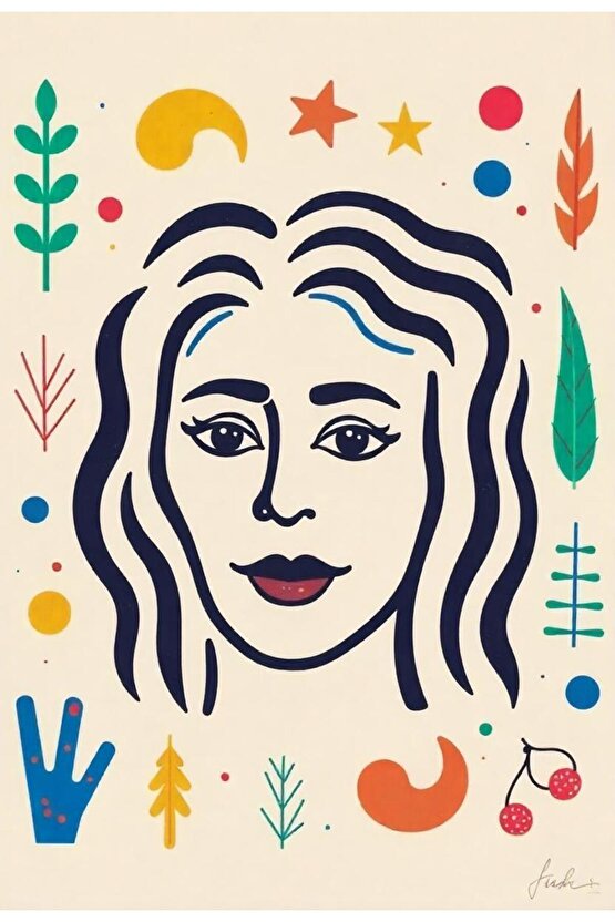 Matisse - Sanat - Soyut - Doğa - Yaşam ( Tekli Çerçevesiz ) Poster - Afiş - Tablo MKKM1679