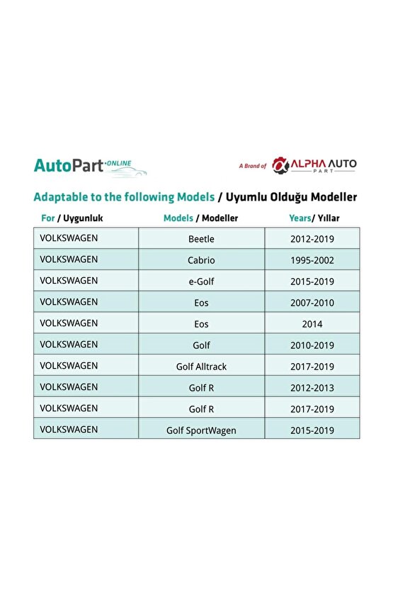 Volkswagen için Tampon Klips - 1 Adet