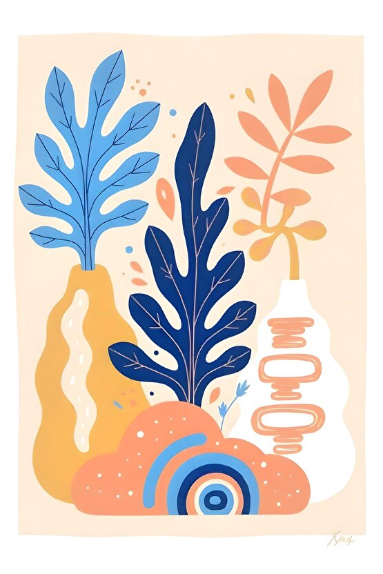 Matisse - Sanat - Soyut - Doğa - Yaşam ( Tekli Çerçevesiz ) Poster - Afiş - Tablo MKKM2504