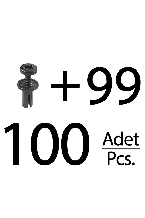 Audi ve Volkswagen için Tampon Klips- Uzun- 100lü