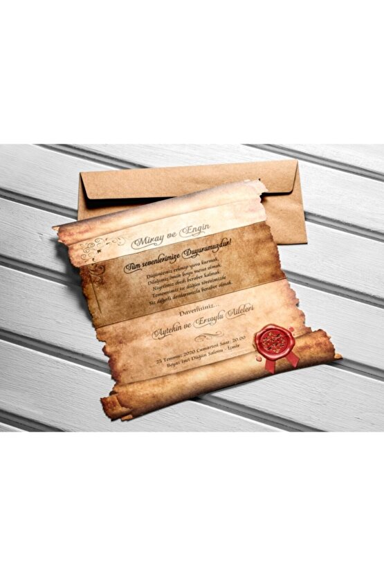 Iklim Düğün Nikah Nişan Davetiyesi 10536 - 100 Adet Davetiyelerimiz Baskısız Satılmaktadır