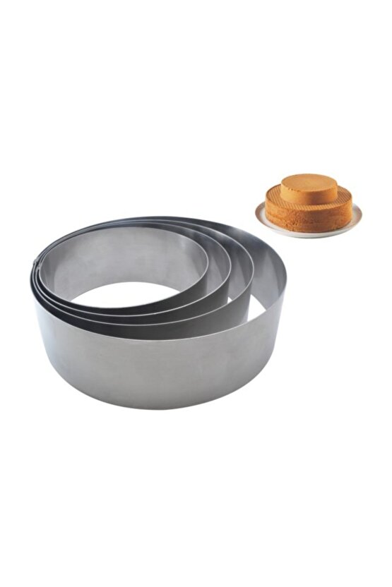 Narkalıp Yuvarlak Kek Kalıbı 4 Lü Set Derinlik 10cm