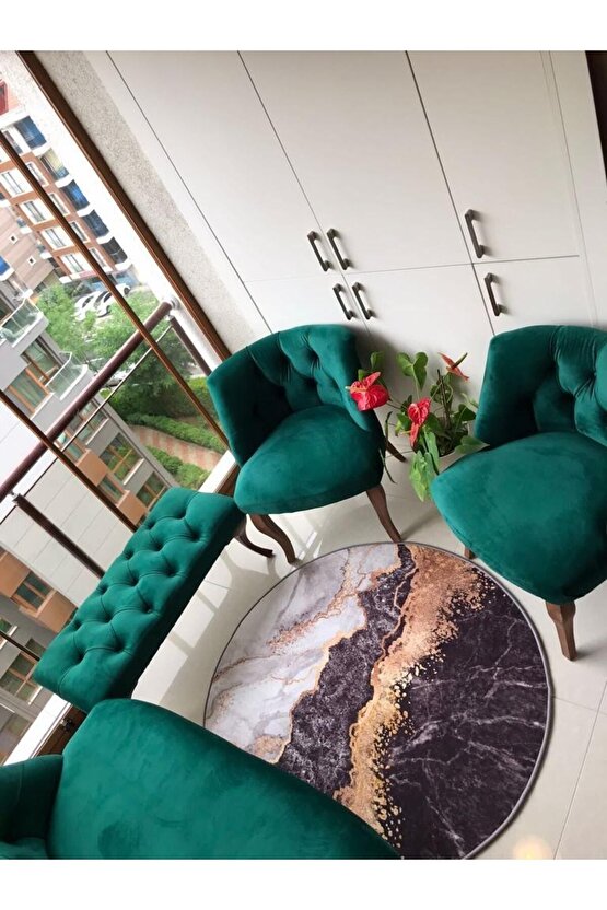 Nev Elizzan Garden Zümrüt Yeşili Koltuk Takımı 001