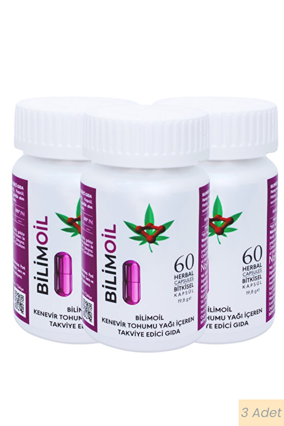 Yüksek enerjili oksijen ile kenevir tohum yağı ve zeytinyağı içeren takviye edici gıda 3lü