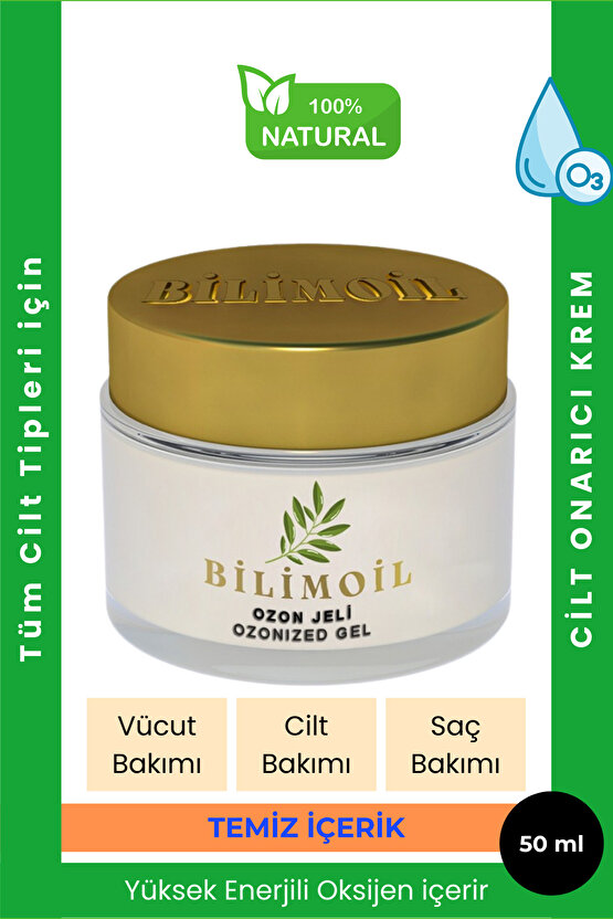 Yüksek Enerjili Jel formunda Tetra Ozon yağı saç, cilt ve vücut bakımı için 50 ml