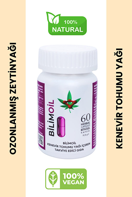 Yüksek enerjili oksijen ile kenevir tohum yağı ve zeytinyağı içeren takviye edici gıda 2li