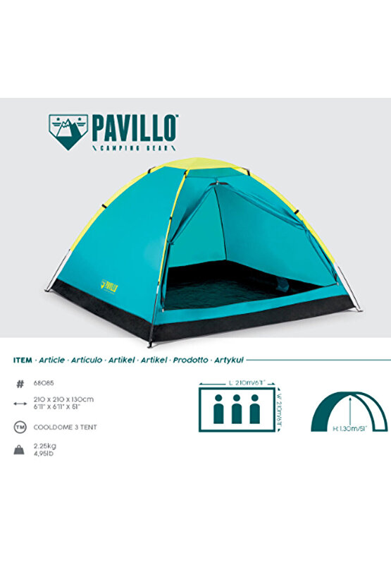 Pavillo Cooldome 3 Kişilik Çadır