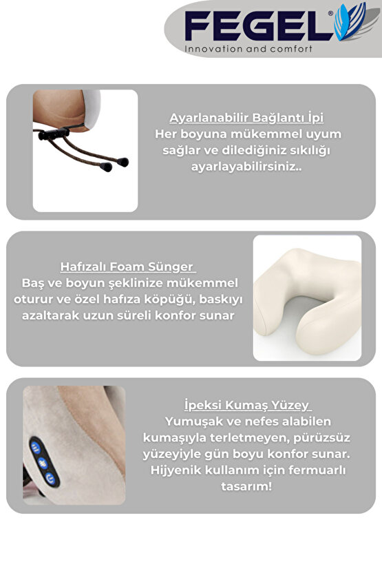 FG-01 Seyahat Tipi Masajlı Boyun Yastığı
