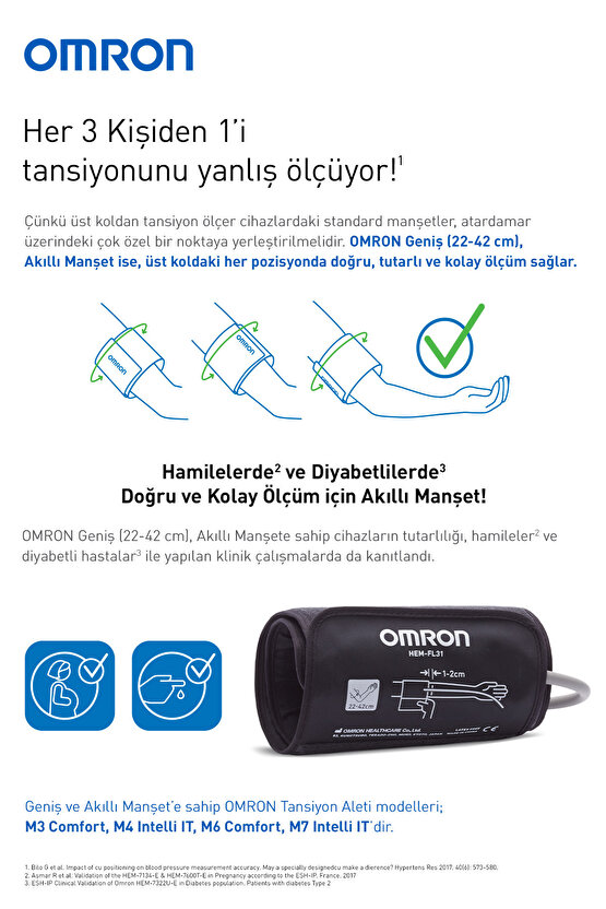 M3 Comfort Kolay Kullanım Üst Koldan Ölçer Pilli Tansiyon Aleti