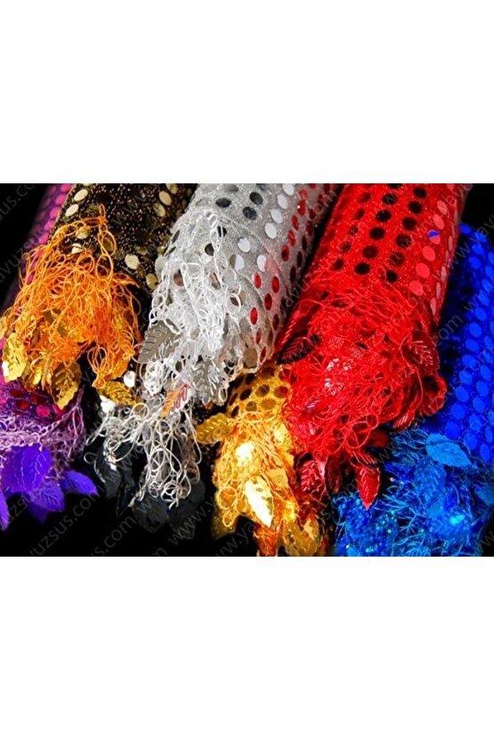 Süslü Metal Zilli Tef & Pullu Halay Mendili & 1 Adet – Magnet, Hediyelik, Süs Aksesuarı