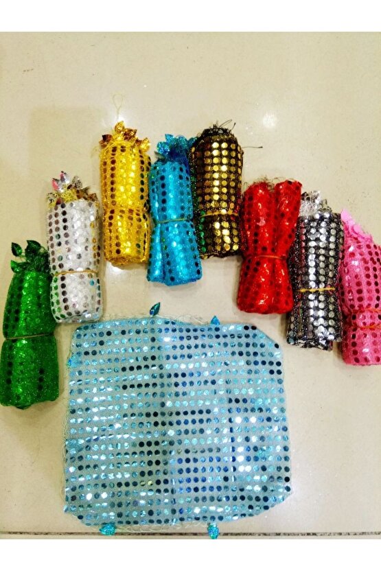 Süslü Metal Zilli Tef & Pullu Halay Mendili & 1 Adet – Magnet, Hediyelik, Süs Aksesuarı