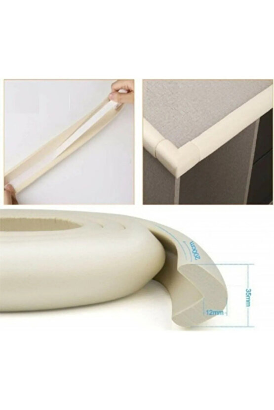 Jumbo 2 Mt. Kenar Ve 4 Ad. Köşe Koruyucu Krem