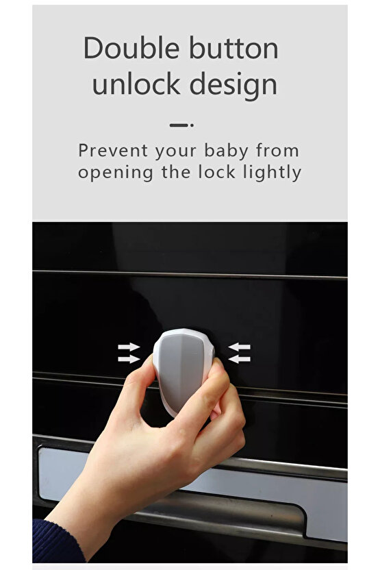 - Fırın Kapağı Kilidi - Pratik - Çift Butonlu Kilit