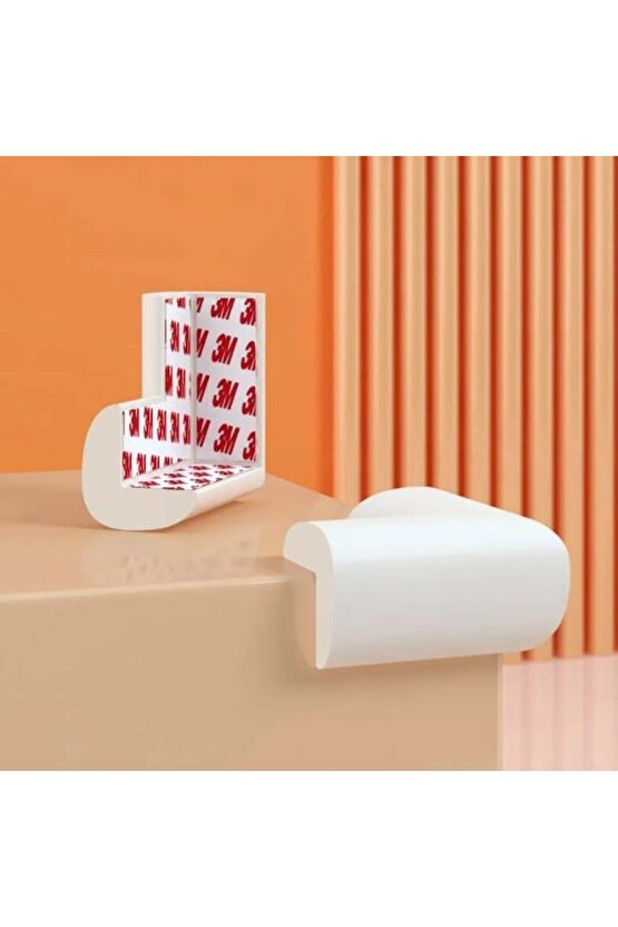 4lü Jumbo V Tipi Beyaz Köşe Koruyucu