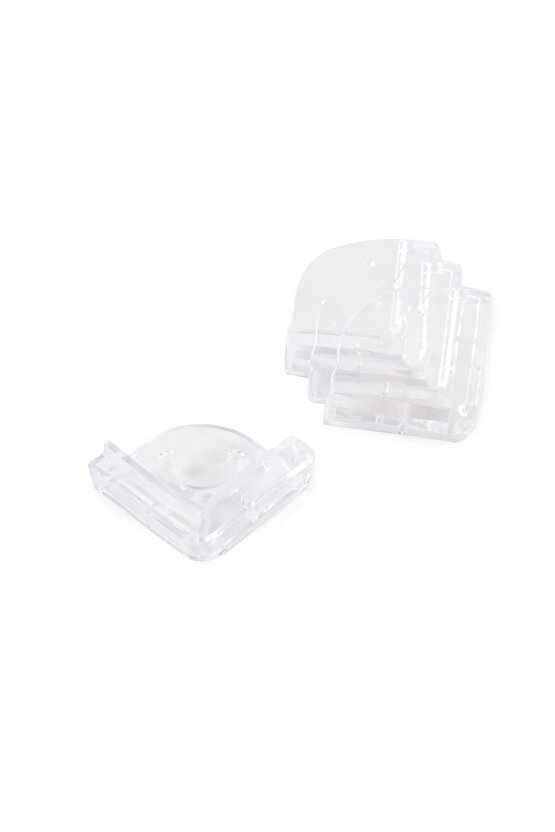 4lü Silikon Oluklu Şeffaf Köşe Koruyucu