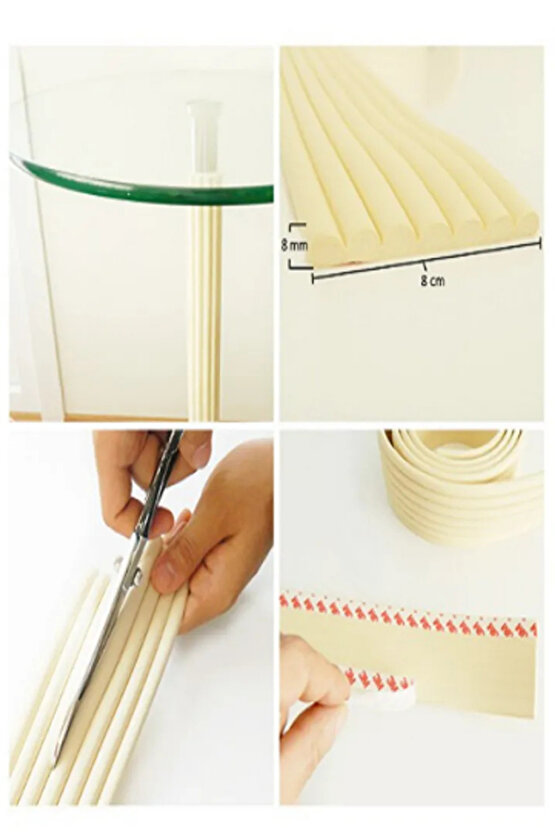 Çok Fonksiyonlu 2 Mt. Krem Kenar Koruyucu