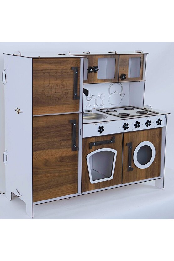 Ahşap Oyuncak Mutfak Buzdolaplı