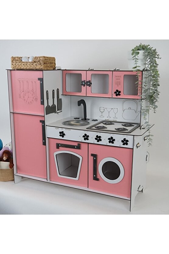 Ahşap Oyuncak Mutfak Buzdolaplı