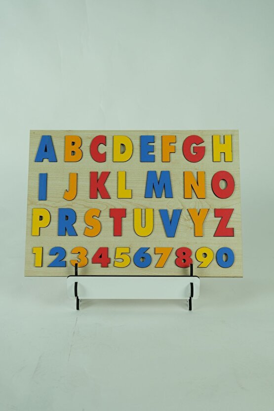 Ahşap Alfabe Ve Sayılar Tak Çıkar (50*35) Cm.