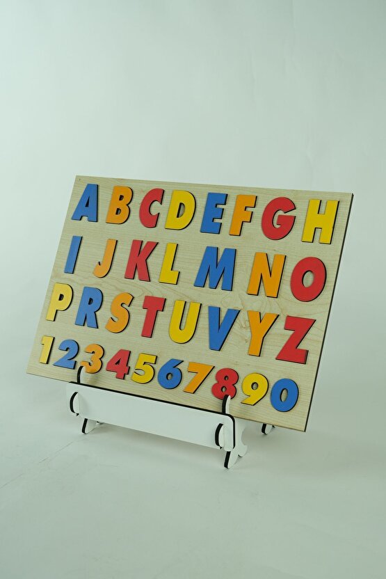 Ahşap Alfabe Ve Sayılar Tak Çıkar (50*35) Cm.