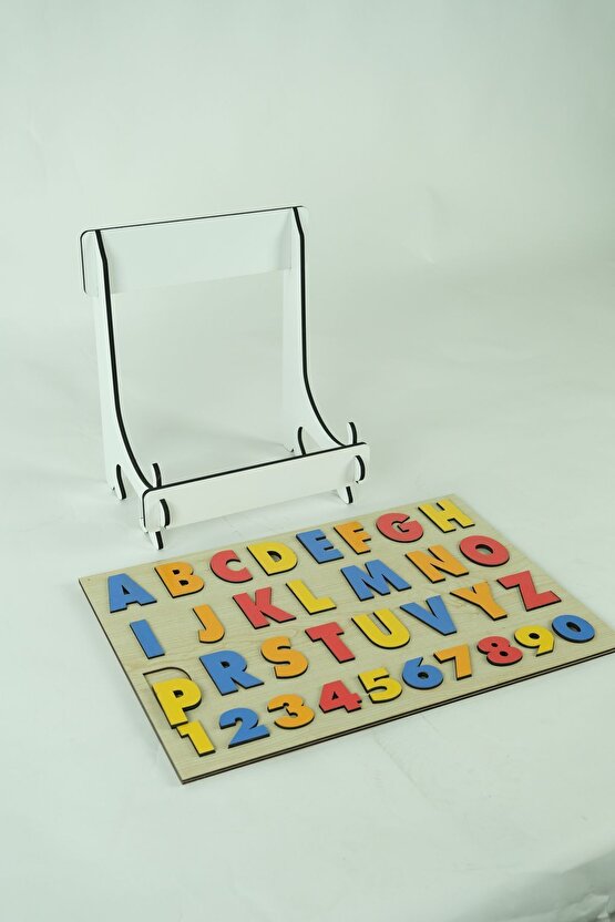 Ahşap Alfabe Ve Sayılar Tak Çıkar (50*35) Cm.