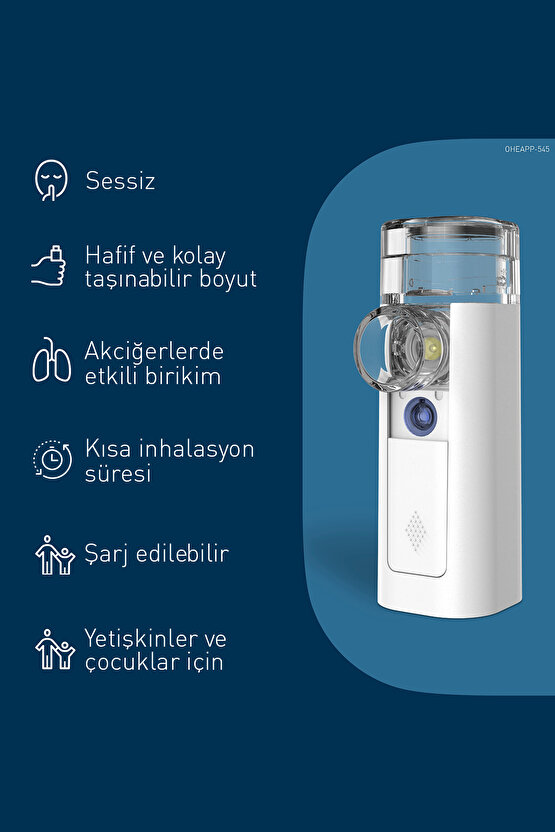 Mini Hava 360 Taşınabilir Mesh Nebulizatör 4015672114135