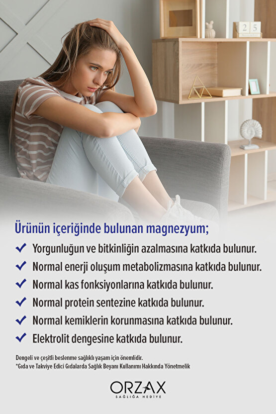 ExtraMag Üçlü Kombinasyon Magnezyum 200 mg Takviye Edici Gıda 30 Tablet