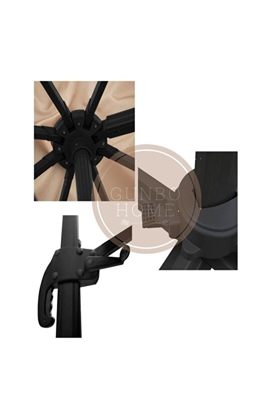 3 X 3 Kare Dev Bahçe Şemsiyesi Tam Rpofesyonel Bahçe Şemsiyesi Teras Şemsiyesi Muz Şemsiye Ampul