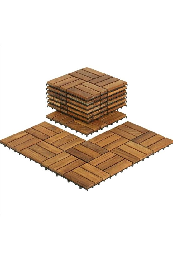 Ahşap Yer Döşemesi Masif Yer Karosu Yapay Çim Gri Huş Akça Ağaç Parke Suya Dayanıklı Karo Karodeck