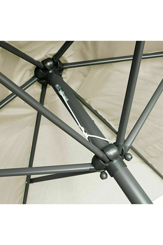 2.6 Metre Bahçe Şemsiyesi Su Geçirmez Uv Korumalı Gölgelik Teras Açık Alan Şemsiyesi Profesyonel