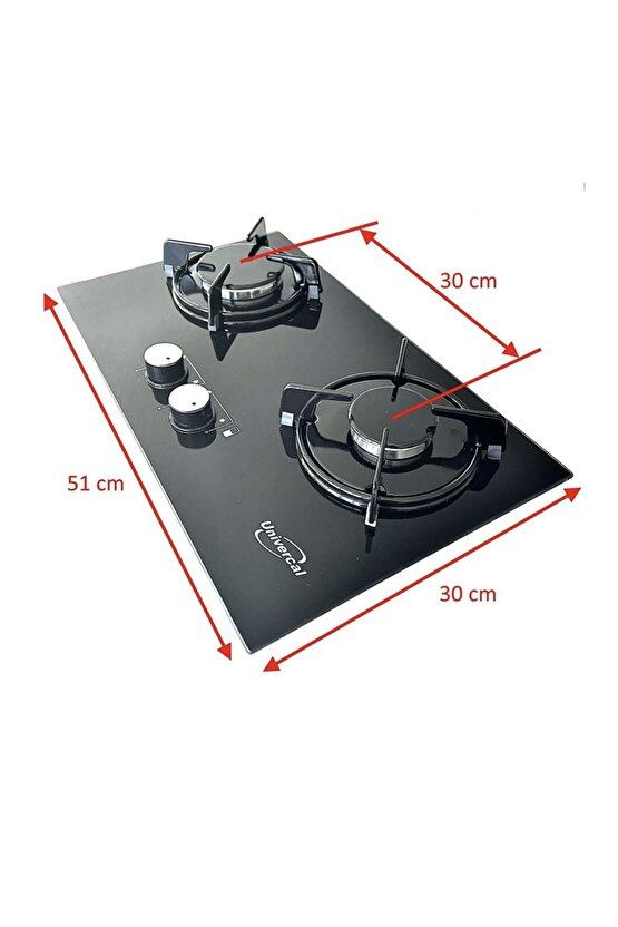 YENİ TASARIM GENİŞ GAZ EMNİYETLİ DOĞALGAZLI OCAK