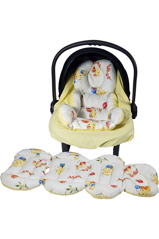 Babynest Puset Içi Set Araba Minderi Emzirme Örtüsü Ve Minderi Beşik Içi Nevresim Takımı 15 Li Set