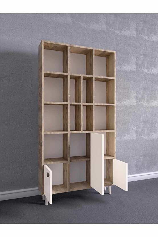 Remony Kitaplık Atlantikçam-Bej