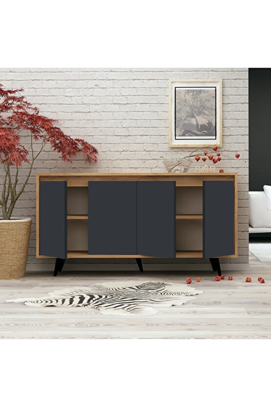 Shans Konsol Safir Meşe-Antrasit