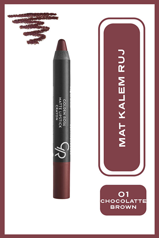 RUJ MATTE LİPSTİCK CRAYON NO : 01-