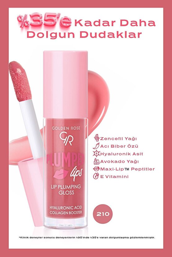Plumped Lips Plumping Lipgloss 210 Dolgunlaştırıcı & Nemlendirici Dudak Parlatıcısı 4.7 ml