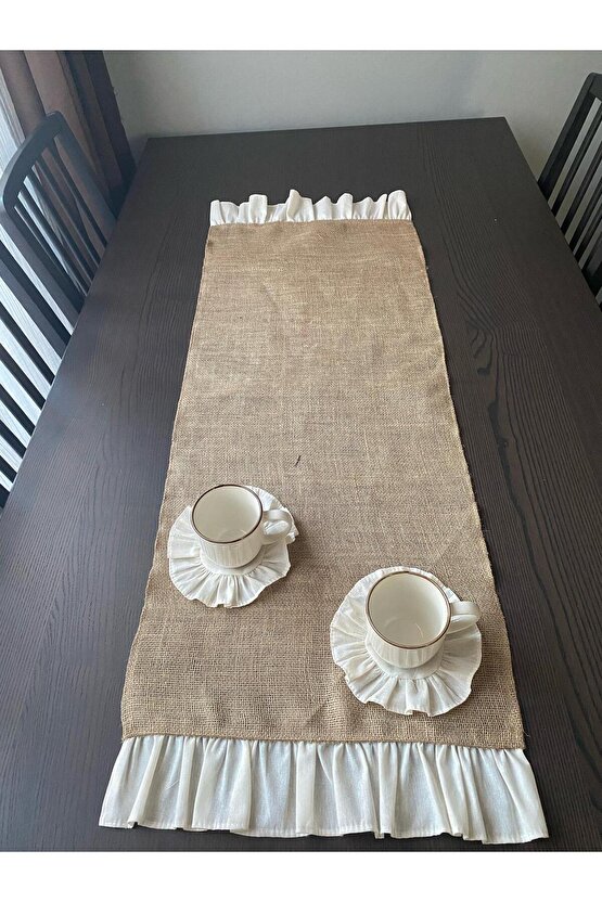 Fırfırlı Jüt Runner 40x120