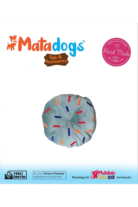 Mata Dogs Yummy Sesli, Kumaş Nakışlı Peluş Yavru Köpek Oyuncağı 13 Cm