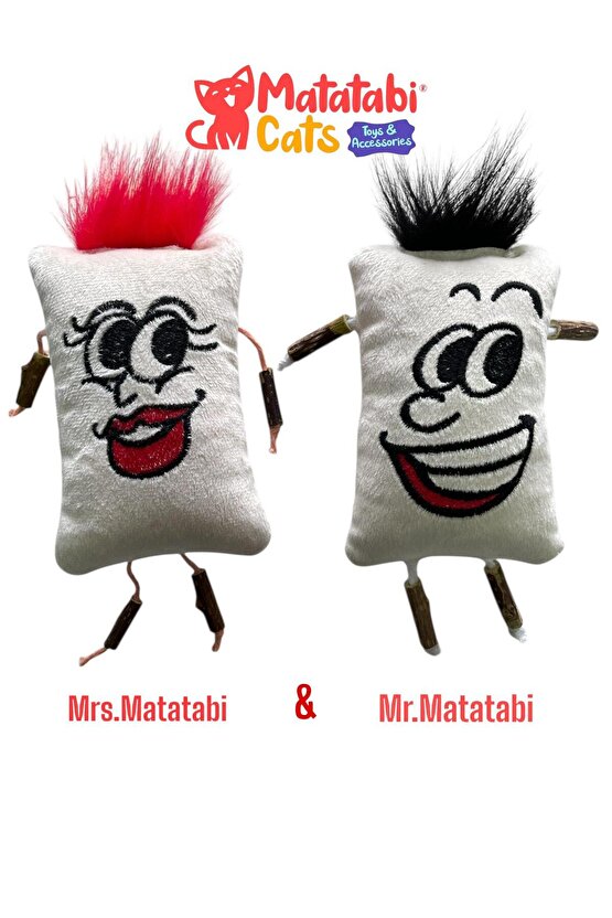 Mrs. Matatabi Doğal, Sesli, Kumaş Kedi Oyuncağı 12 Cm (Kedi NanesiOtu İçermez)