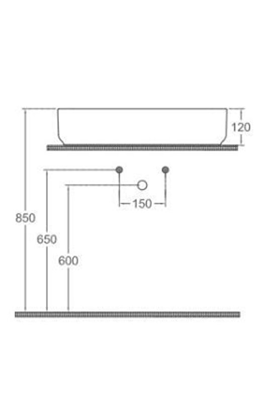 Isvea Infinity Tezgah Üzeri Lavabo 55cm Beyaz 10nf66055byz Batarya Delikli
