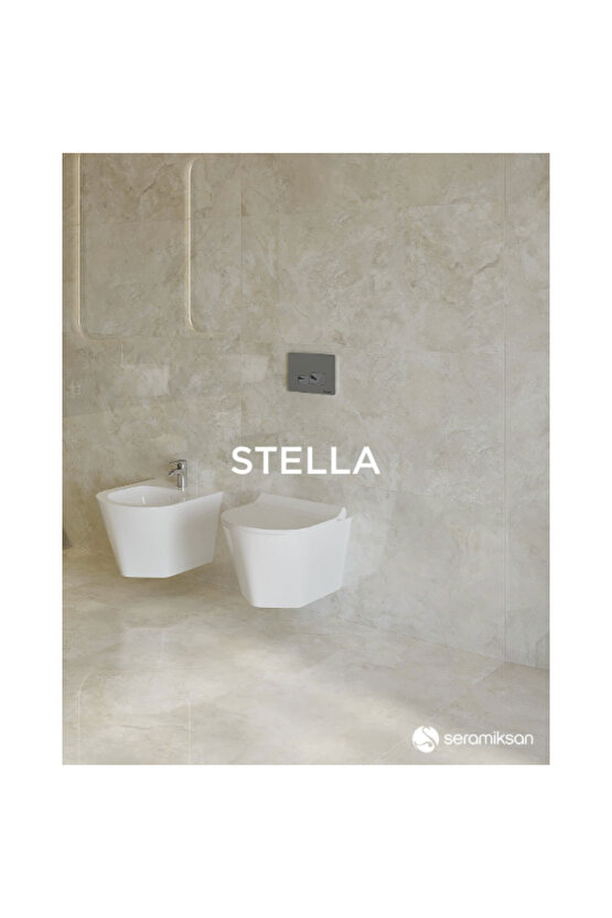 Stella Kanalsız Asma Klozet A121111h, Yavaş Kapak